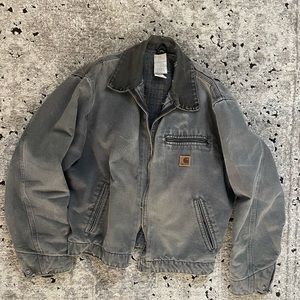 Vintage Detroit Carhartt J97 PTL Coat Large Grey USA Made